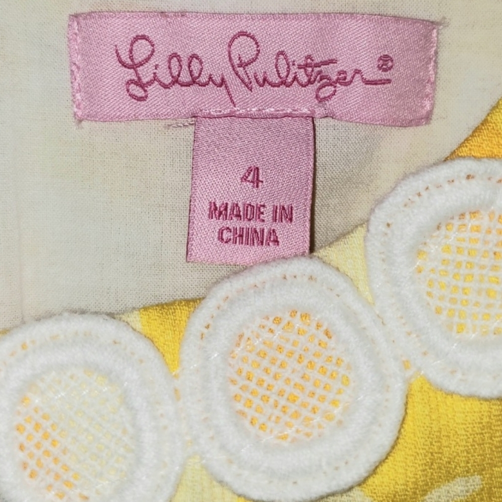 Lilly Pulitzer First Impressions Yellow Rose Mila Shift Dress - Picture 6 of 9